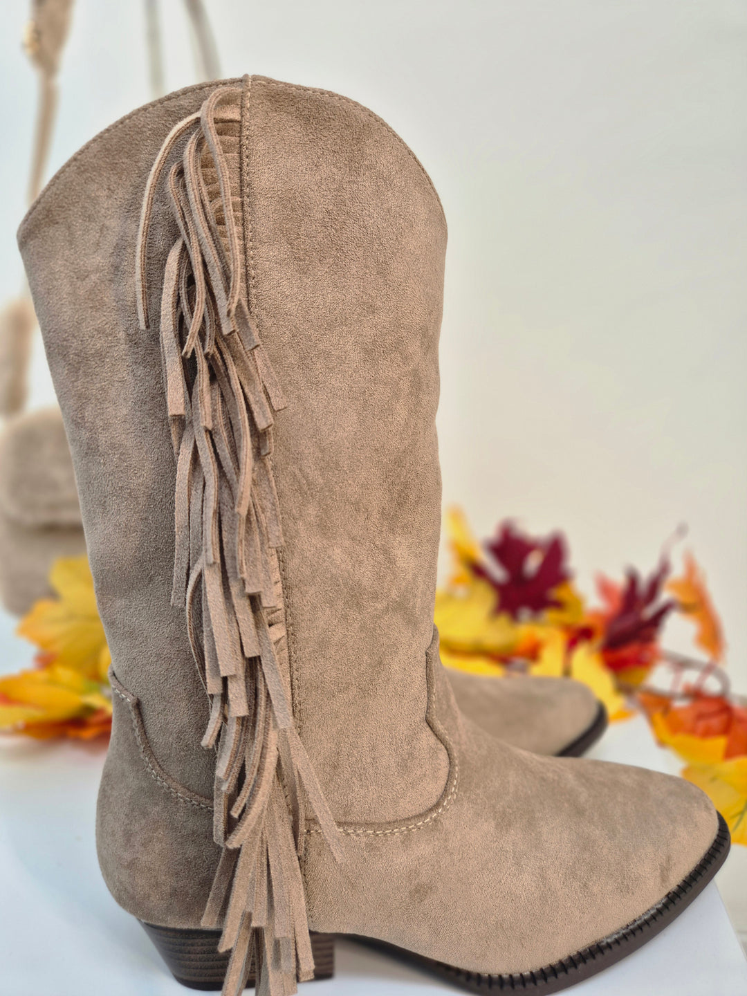 Arizona Fringed Boots - Mocha (choose your Size)