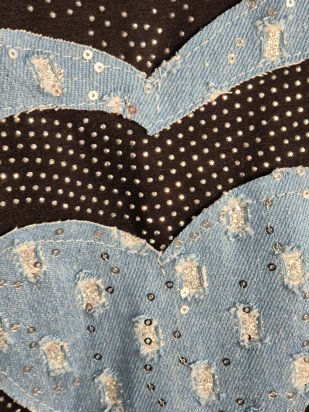 Hannah Hearts Slouchy Top - Black (Oversized fitting from Size 14 up to Size 18/20)