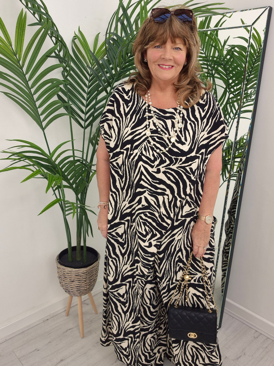 Sassi Crossover Longline Tunic & Wide Leg Pants Co-ord Set - (choose your Colour) - CURVY