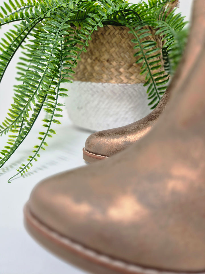Denver Ankle Boots - (choose your Size) - Bronze Shimmer