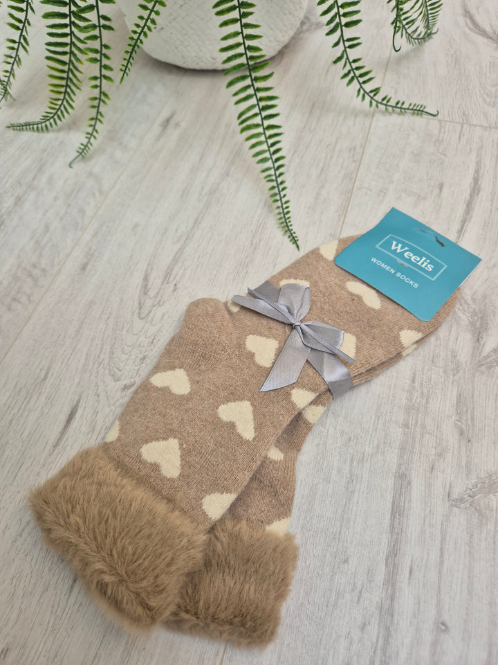 Cosy Fluffy Fur Fur Soft Socks - (choose your Design)