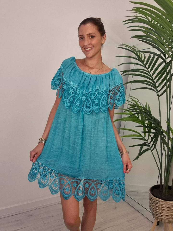 Florence Bardot Beach Dress (choose your Colour)