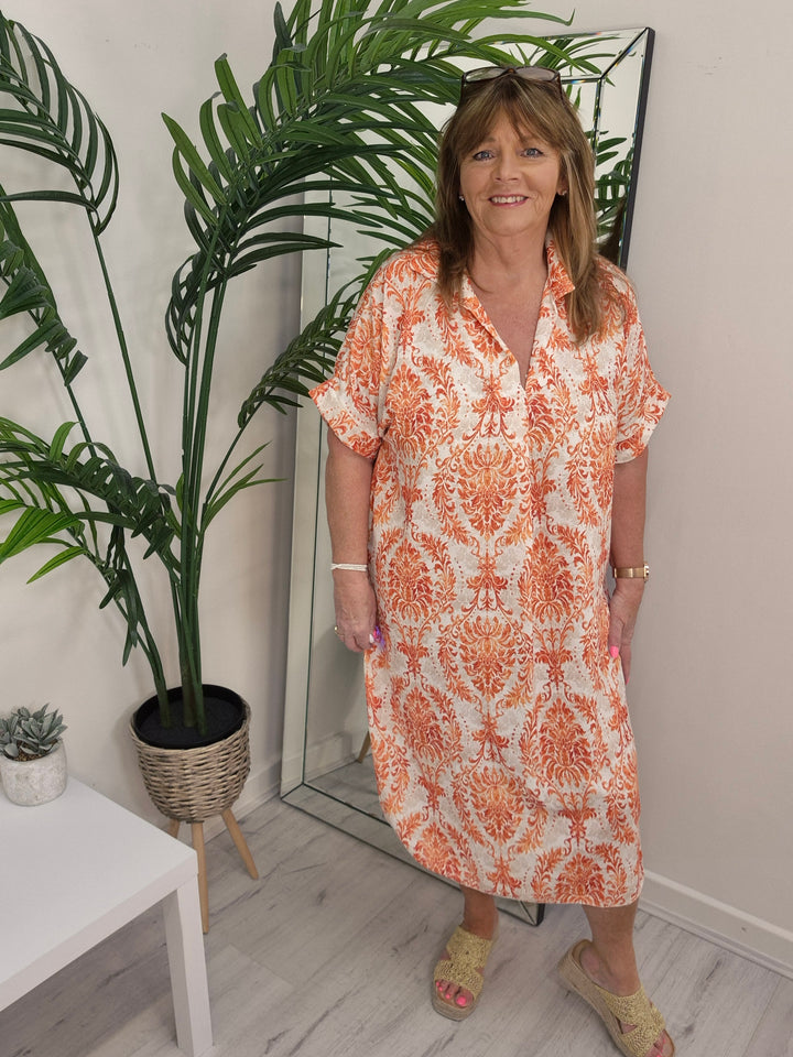 Floral Midi Dress - (choose your Colour) - Oversized
