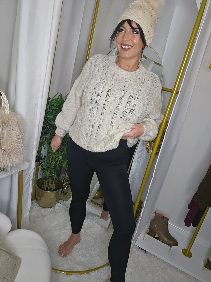 Fleece Lined Leggings - Black (choose your Size)