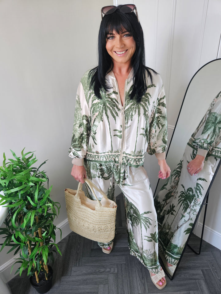 Tropical Two Piece Co-ord Set (Trousers & Jacket) (choose your Colour)
