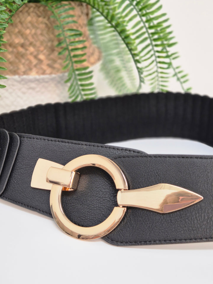 Stretchy Belt with Large Buckle - (choose your Colour) (One Size up to Size 18)