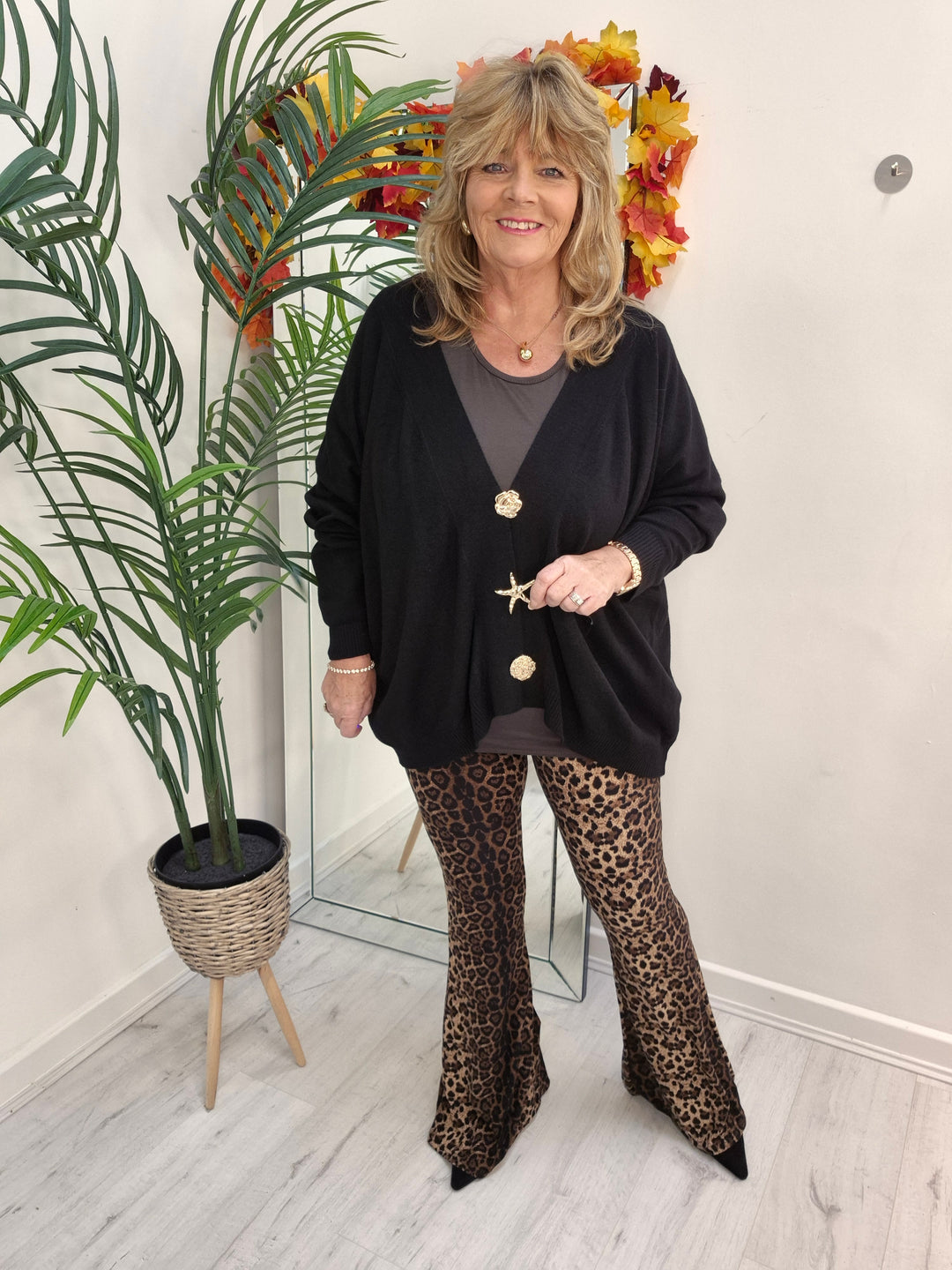 Sally Super Soft Cardigan - Black (Oversized, fits from Size 14 to Size 20)