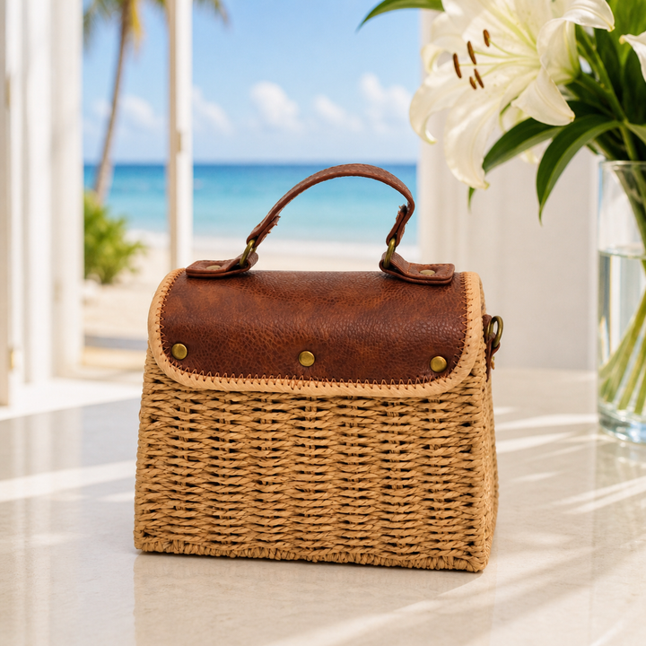Singapore Box Bag - Tan