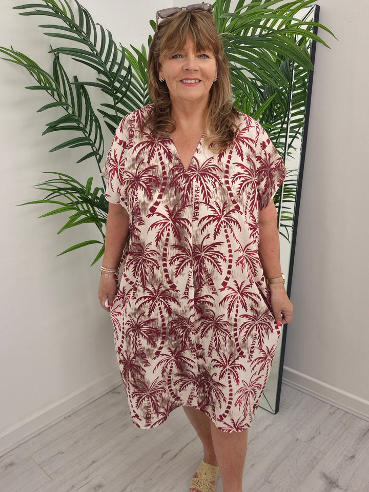Palm Midi Dress - (choose your Colour) - (Oversized)