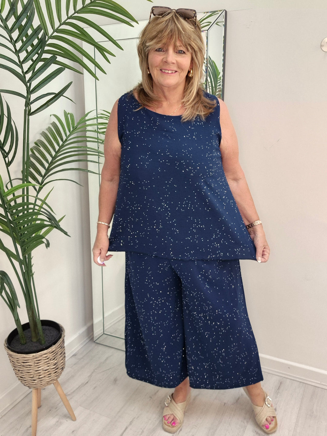 Serena Sparkle 2 Piece Co-ord Set - (choose your Colour)  (One Size/Curvy)