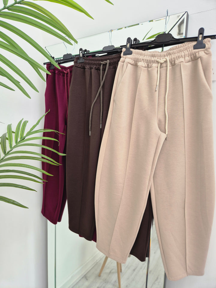Amelia Barrel Leg Seamed Pants - (choose your Colour)