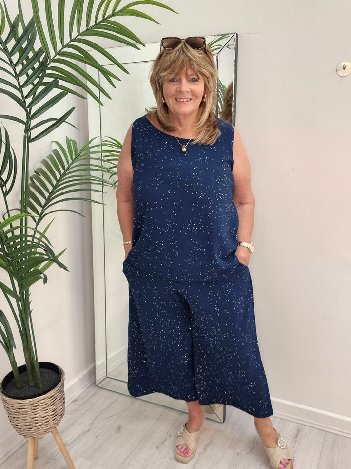 Serena Sparkle 2 Piece Co-ord Set - (choose your Colour)  (One Size/Curvy)