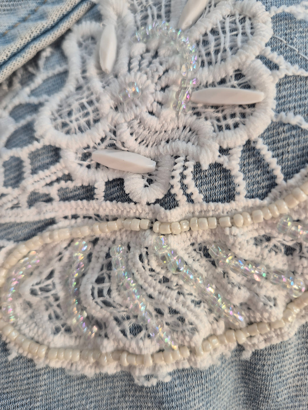 Lana Lacy Denim Jacket - Light Stonewashed (One Size, fitting from Size 10 up to 14)