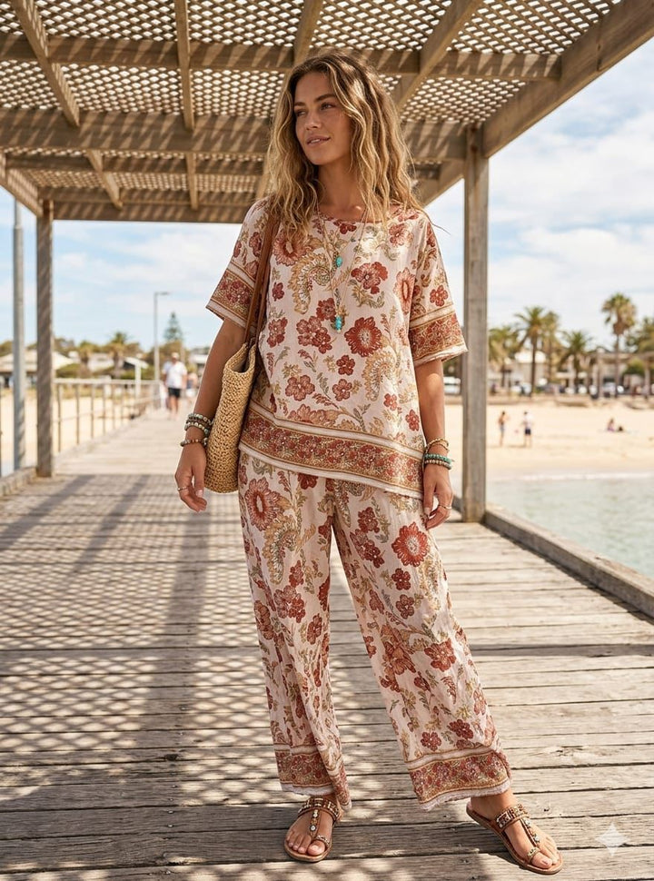 Floral Co-ord Two Piece Set - (choose your Colour & Size)