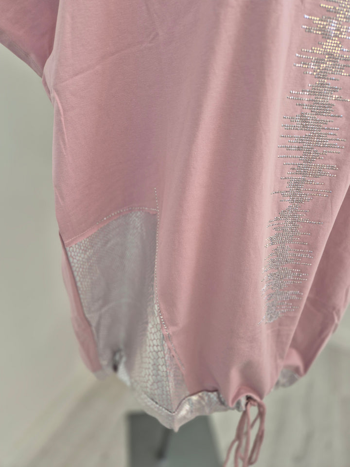 Crystal Tie Fronted Top - (choose your Colour) - Curvy)