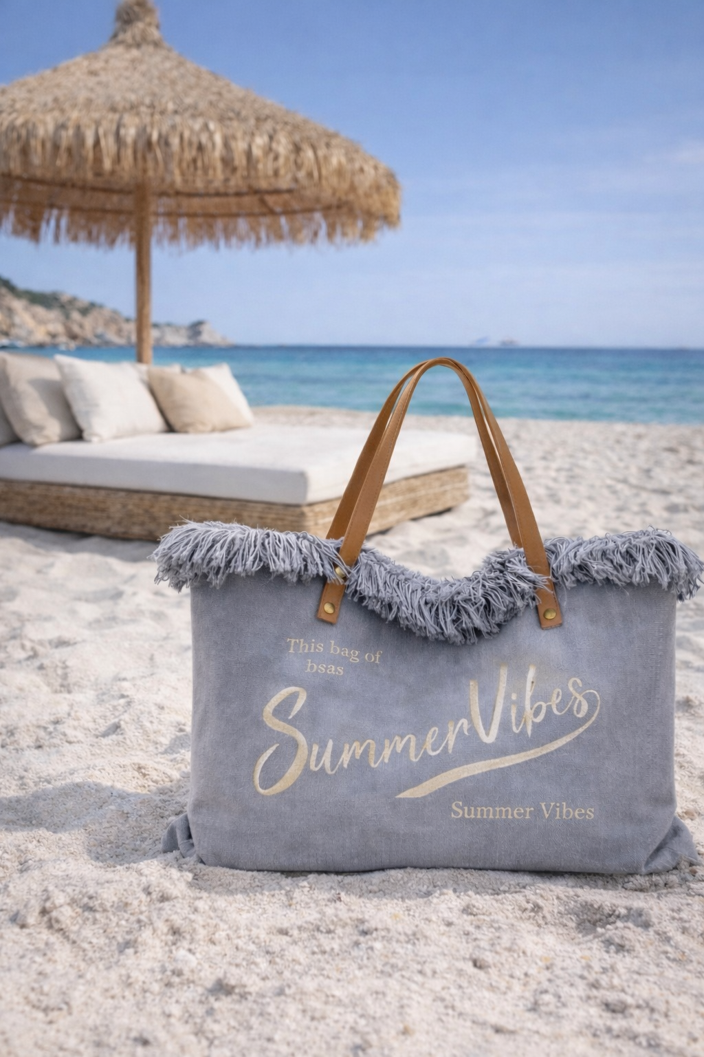 Summer Vibes Beach Bag - (choose your Colour)