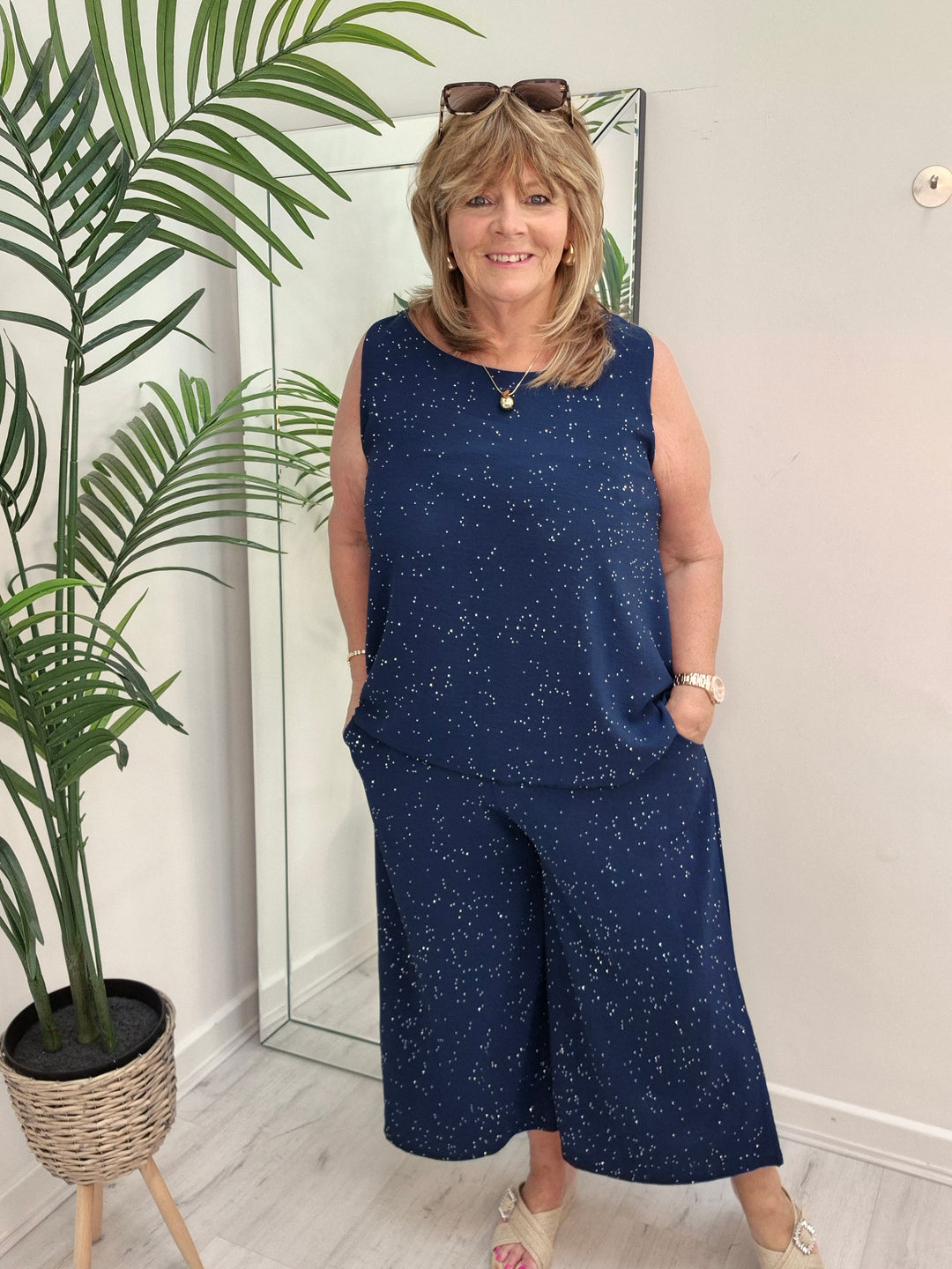 Serena Sparkle 2 Piece Co-ord Set - (choose your Colour)  (One Size/Curvy)