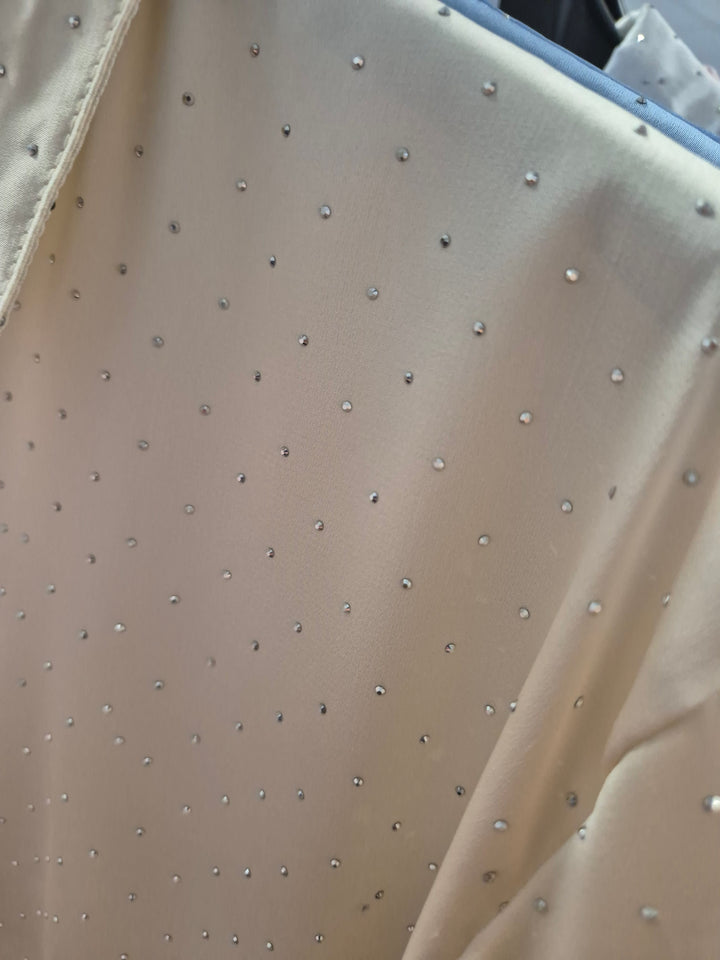 Candice Diamante Sparkly Blouse - Cream (One Size/Curvy, fitting from Size 14/16 up to Size 18)
