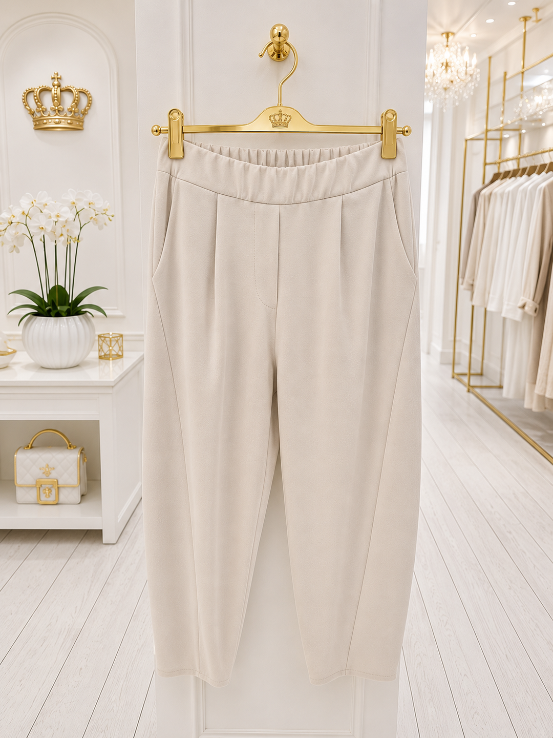Tasha Barrel Leg Pants with Pockets (One Size/Curvy, fits from Size 14 up to Size 18) - (choose your Colour)