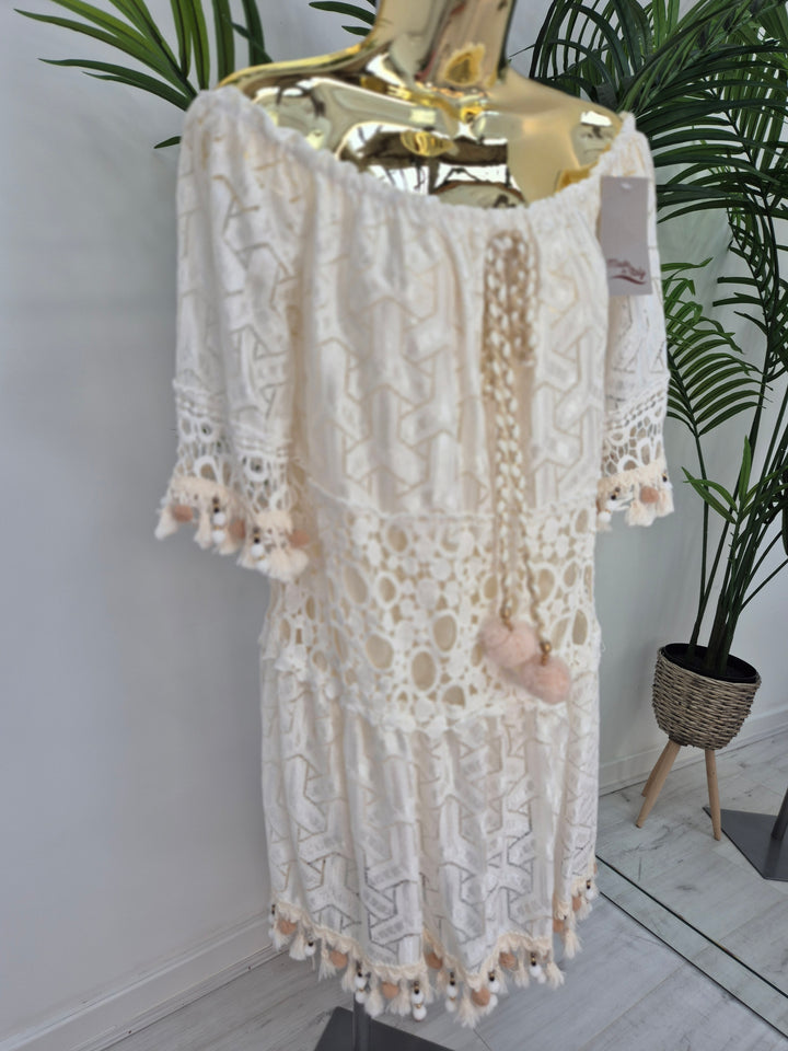 Barbados Bardot Kaftan/Beach Dress - One Size