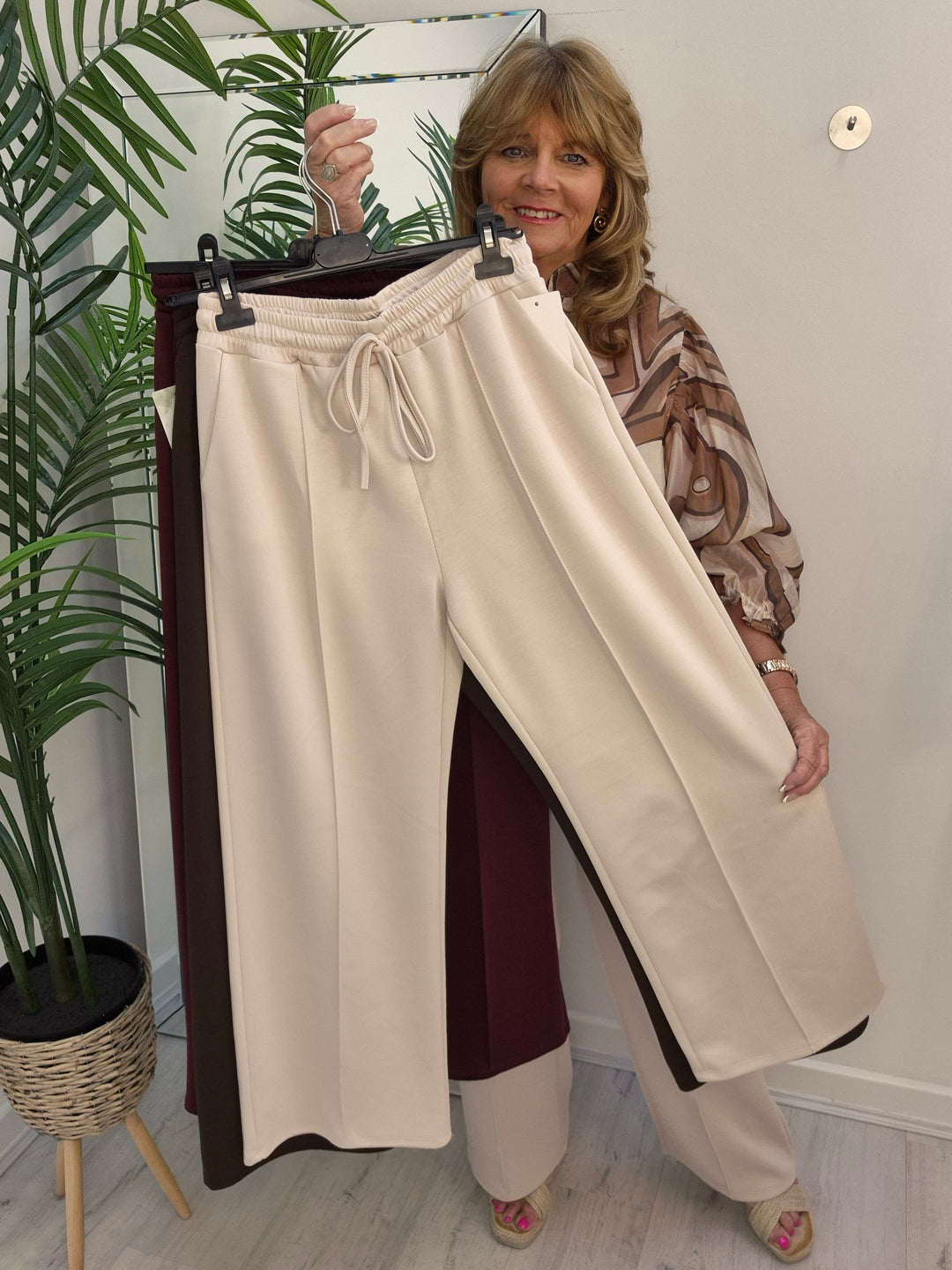 Amelia Wide Leg Pants with Seaming down the Front (choose your Colour & Size)