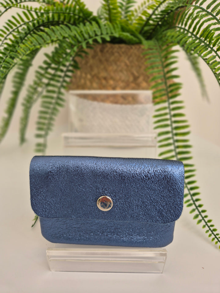 Leather Metallic Purse - (choose your Colour & Size)