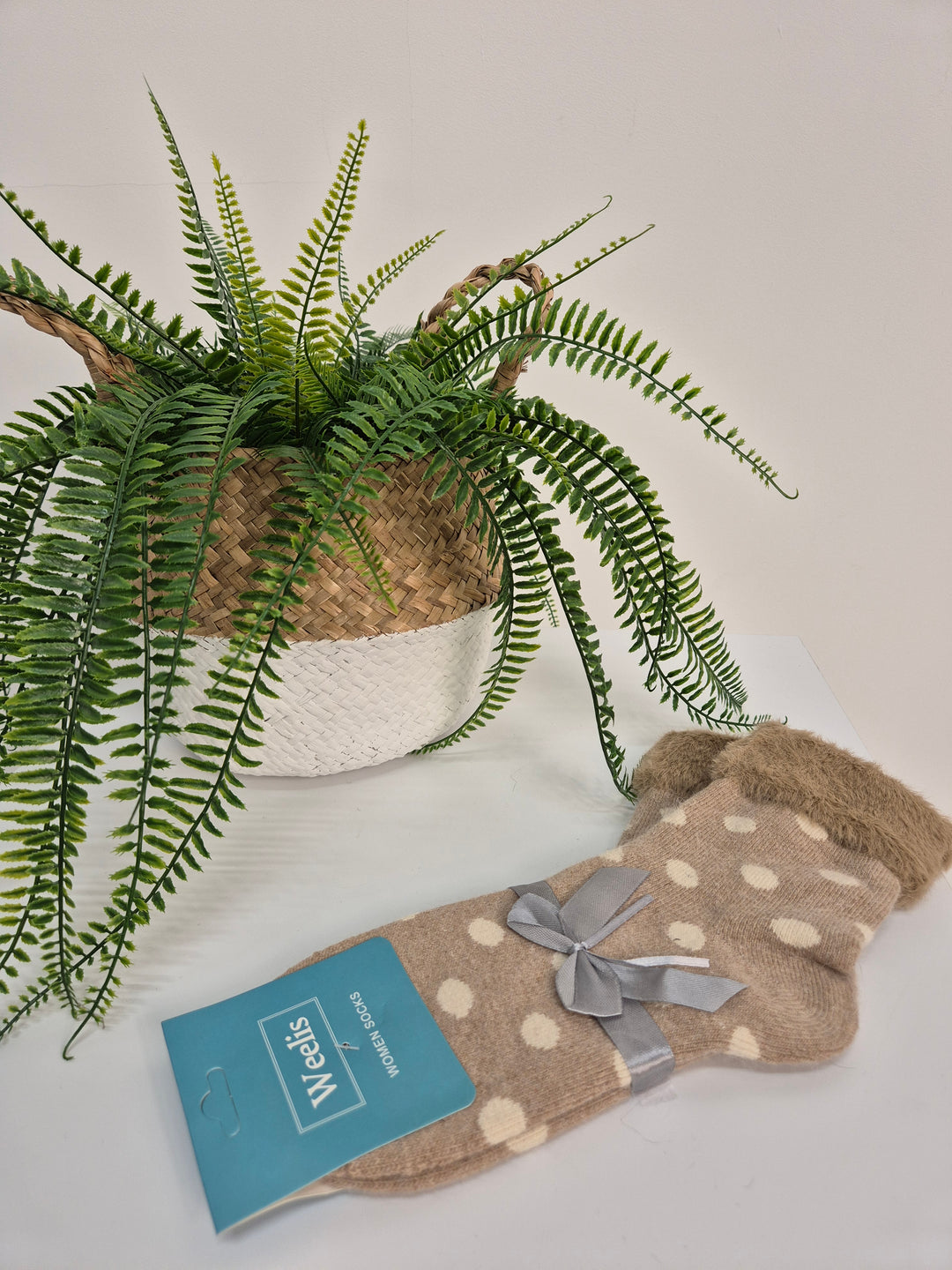 Oslo Cosy Fluffy Fur Fur Soft Socks - (Mocha Dotty)