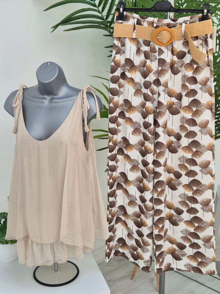 Portofino Silk Overlay Top - (choose your Colour) (One Size)