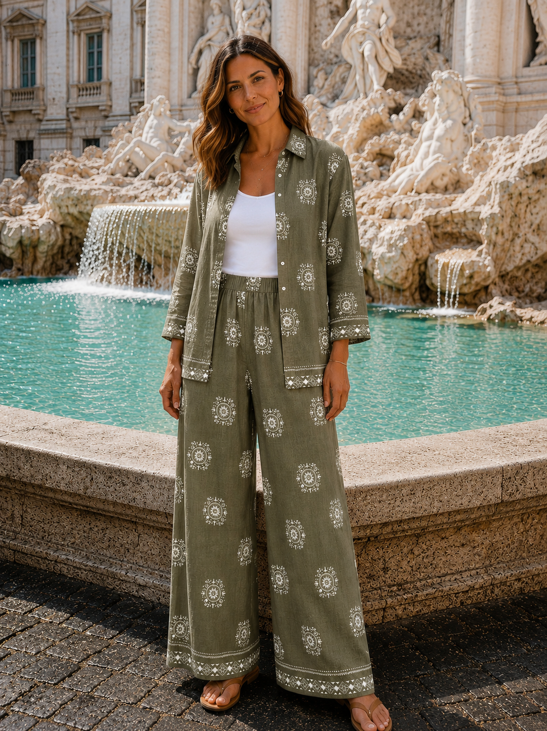 Bromley Co-ord Two Piece Set - (choose your Size) - Khaki