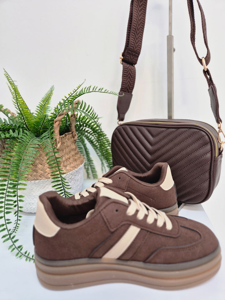 Dakota Chunky Trainers - Chocolate (choose your Size)