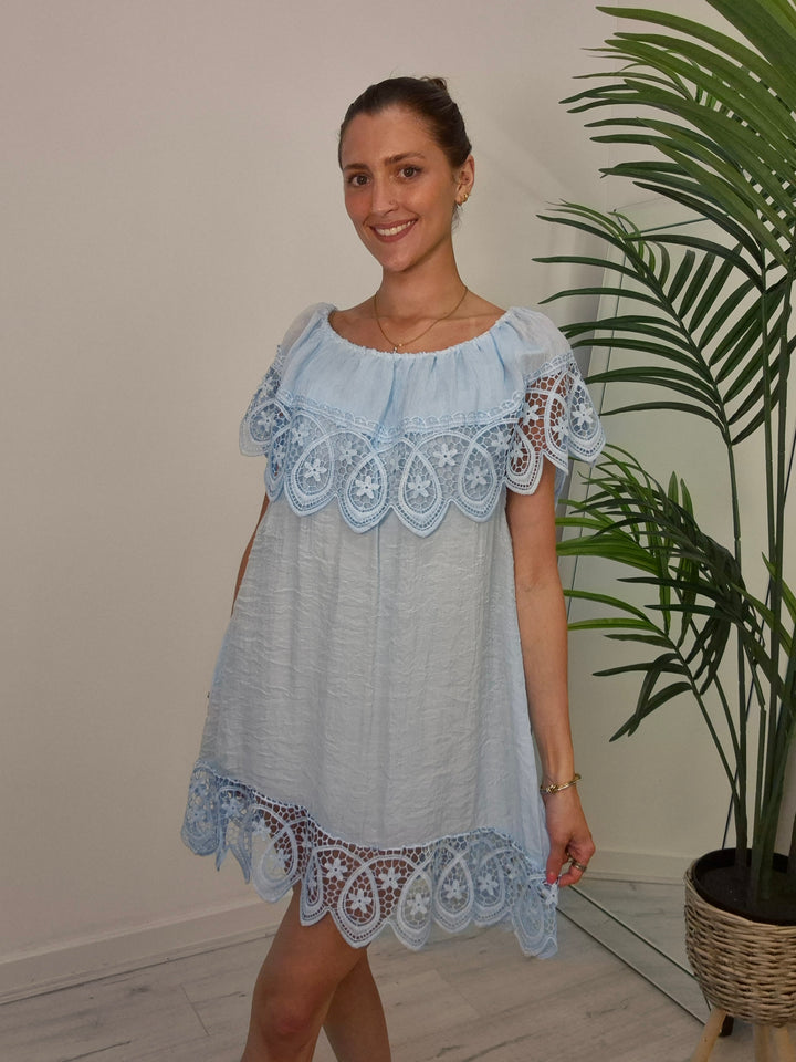 Florence Bardot Beach Dress (choose your Colour)