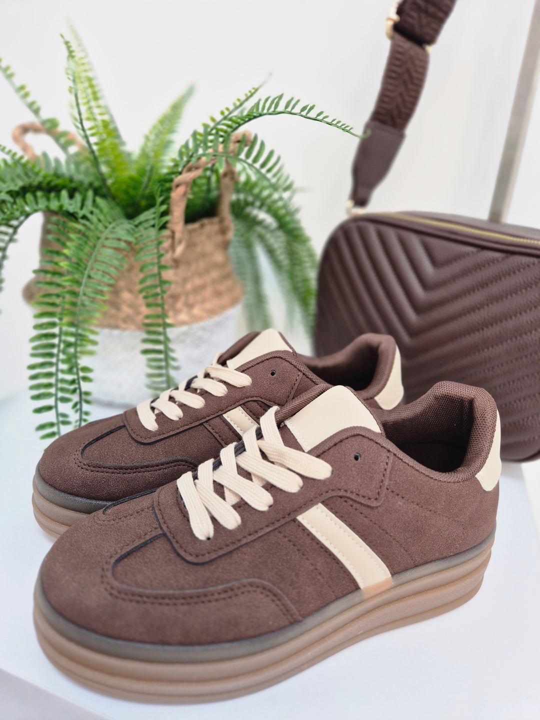 Dakota Chunky Trainers - Chocolate (choose your Size)