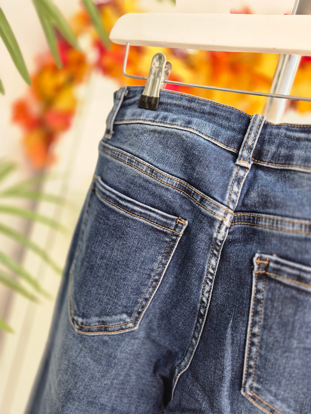 Milas Wide Leg Jeans - Dark Stonewashed - (choose your Size)