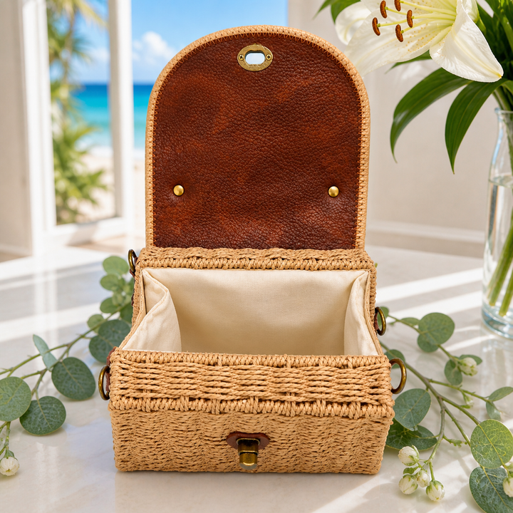 Singapore Box Bag - Tan