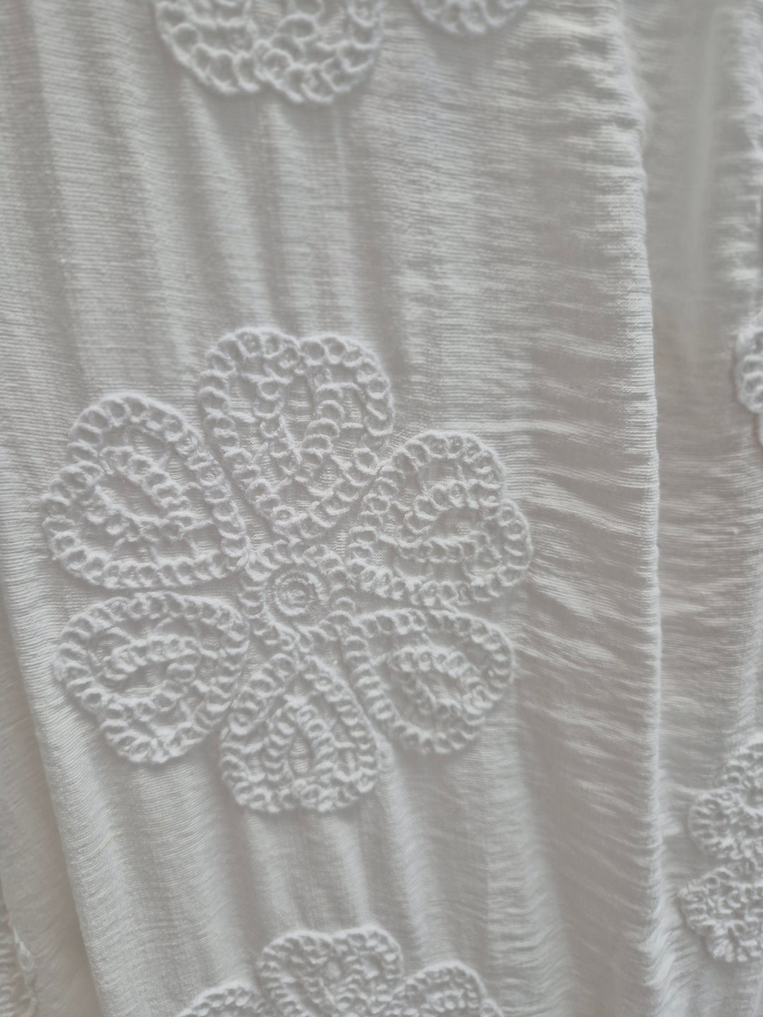 Blanco Embroidered Smock Dress (Oversized - fits Size 16 up to Size 18) - White
