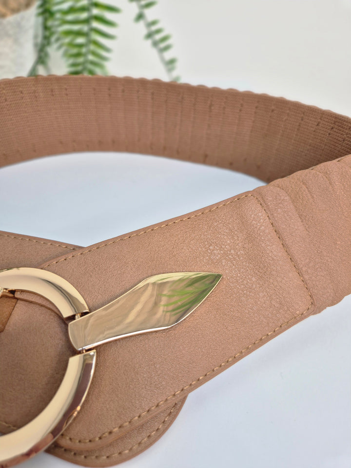 Stretchy Belt with Large Buckle - (choose your Colour) (One Size up to Size 18)