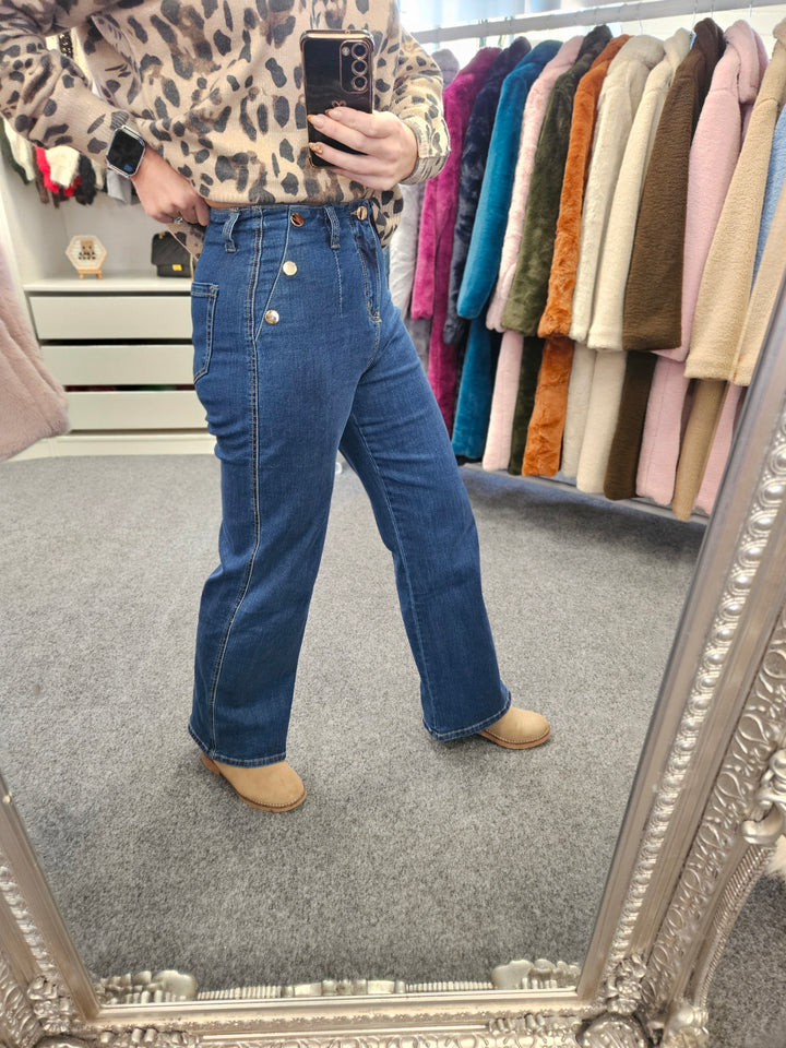 G Smack Wide Leg Jeans - Mid Denim - (choose your Size)