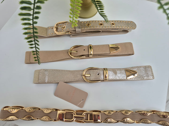 Stretchy Belt (Gold Tone) - (choose your Colour/Style)