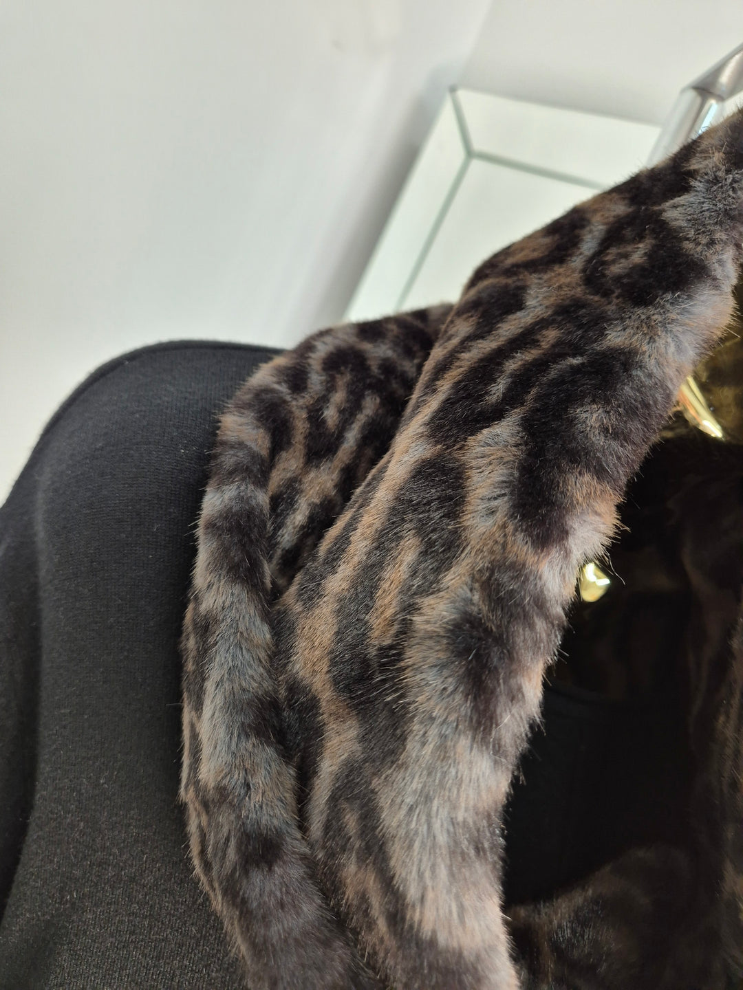 Oslo Faux Fur Infinity Snood - Leopard