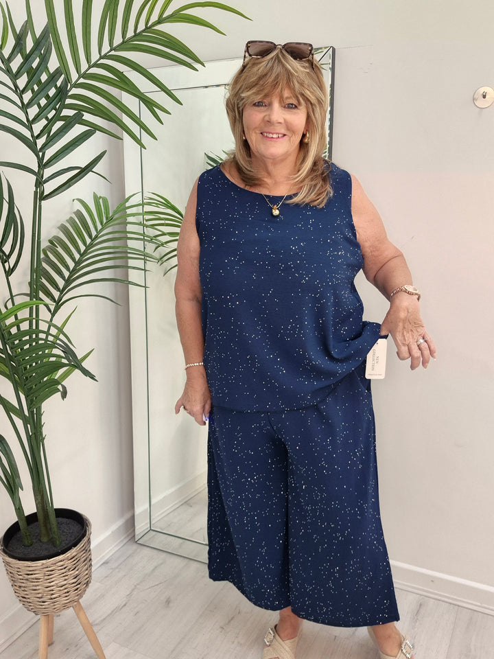 Serena Sparkle 2 Piece Co-ord Set - (choose your Colour)  (One Size/Curvy)