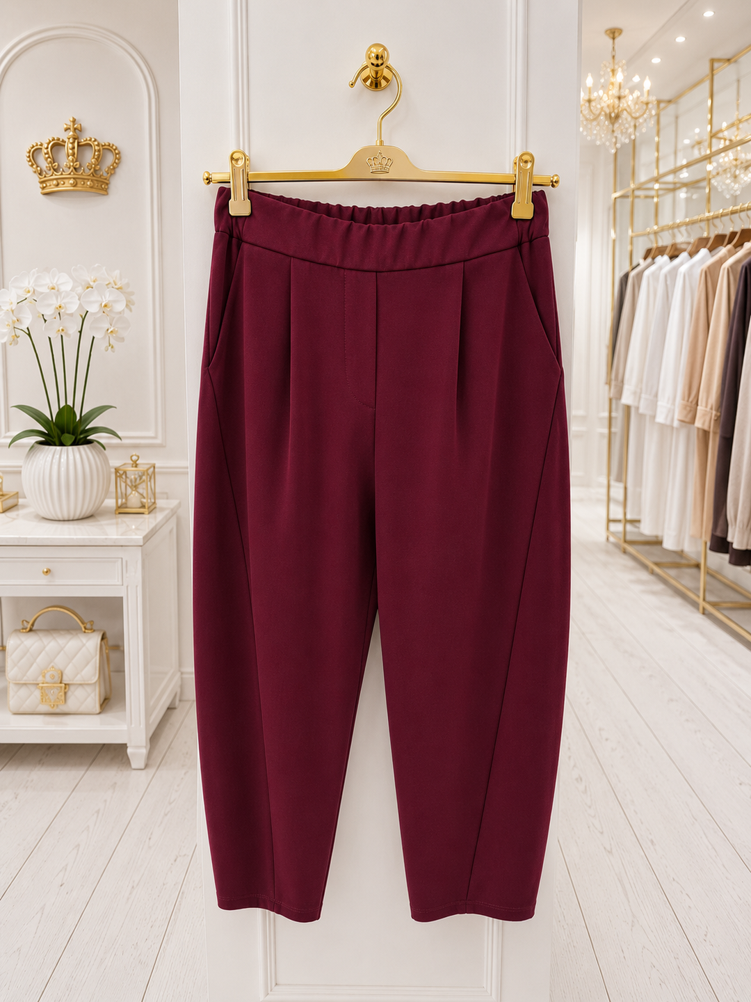 Tasha Barrel Leg Pants with Pockets (One Size/Curvy, fits from Size 14 up to Size 18) - (choose your Colour)