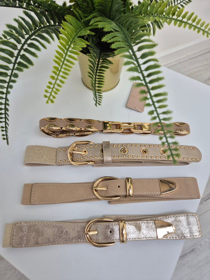 Stretchy Belt (Gold Tone) - (choose your Colour/Style)