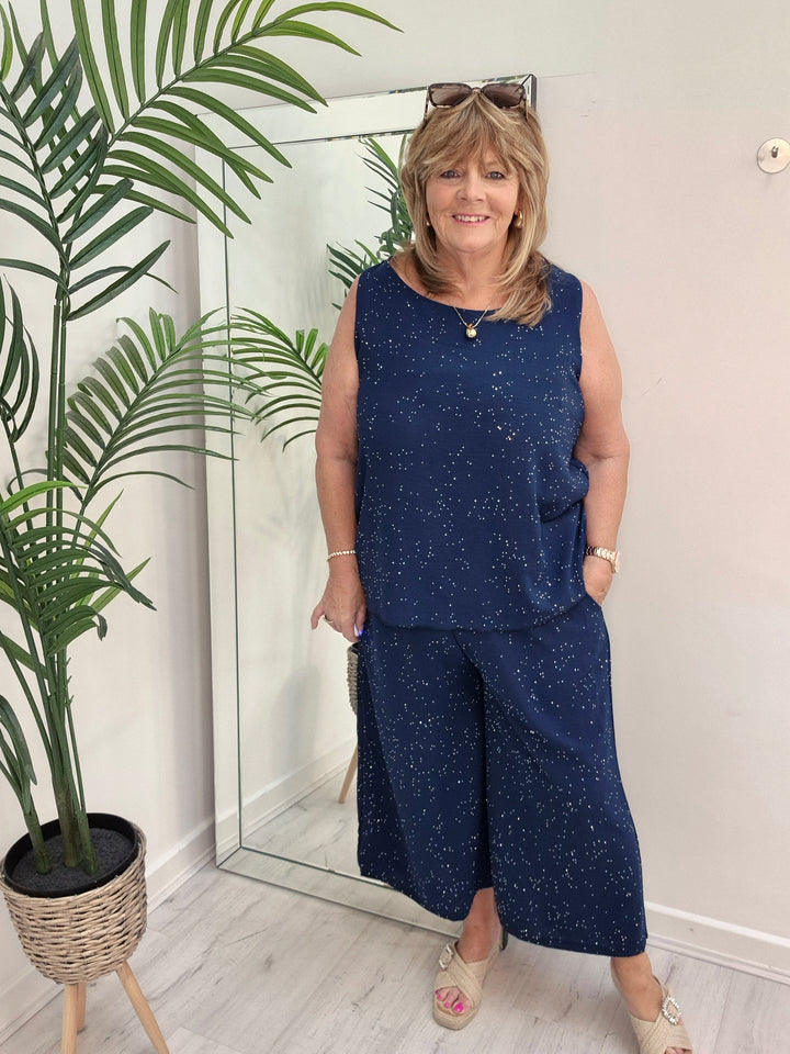 Serena Sparkle 2 Piece Co-ord Set - (choose your Colour)  (One Size/Curvy)