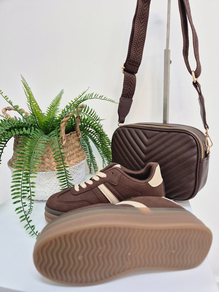 Dakota Chunky Trainers - Chocolate (choose your Size)