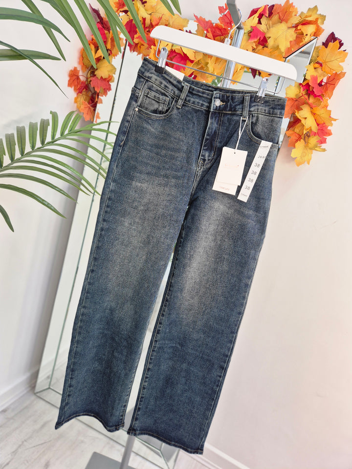 Georgie Wide Leg Jeans - Stonewashed (G Smack) - (choose your Size)