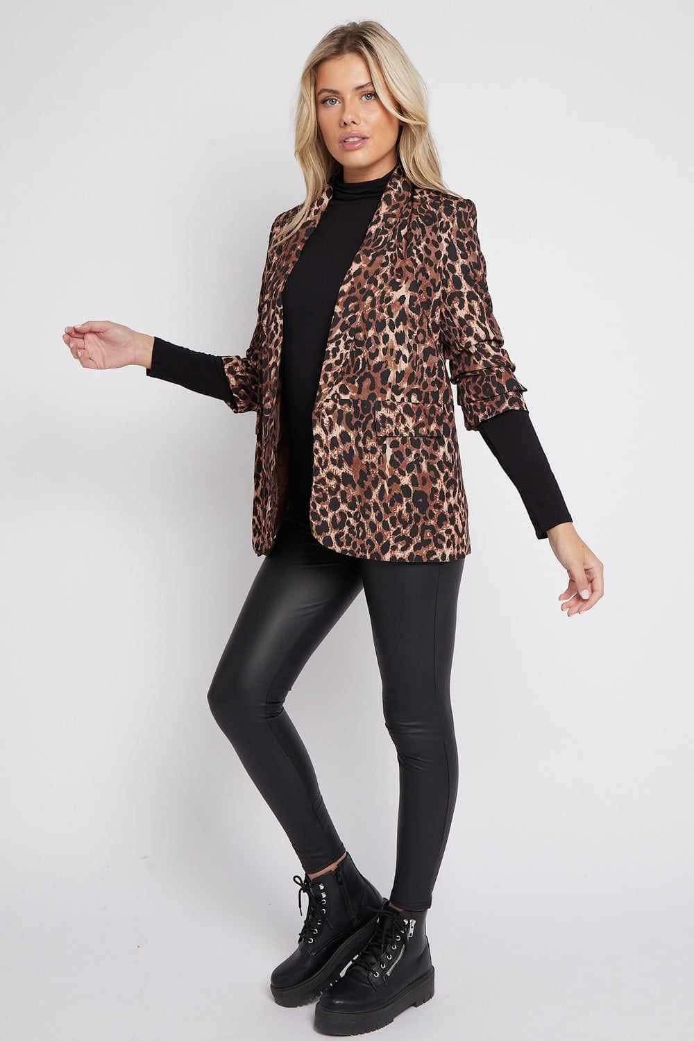 Kiara Blazer with Ruched Sleeve - (choose your Size)