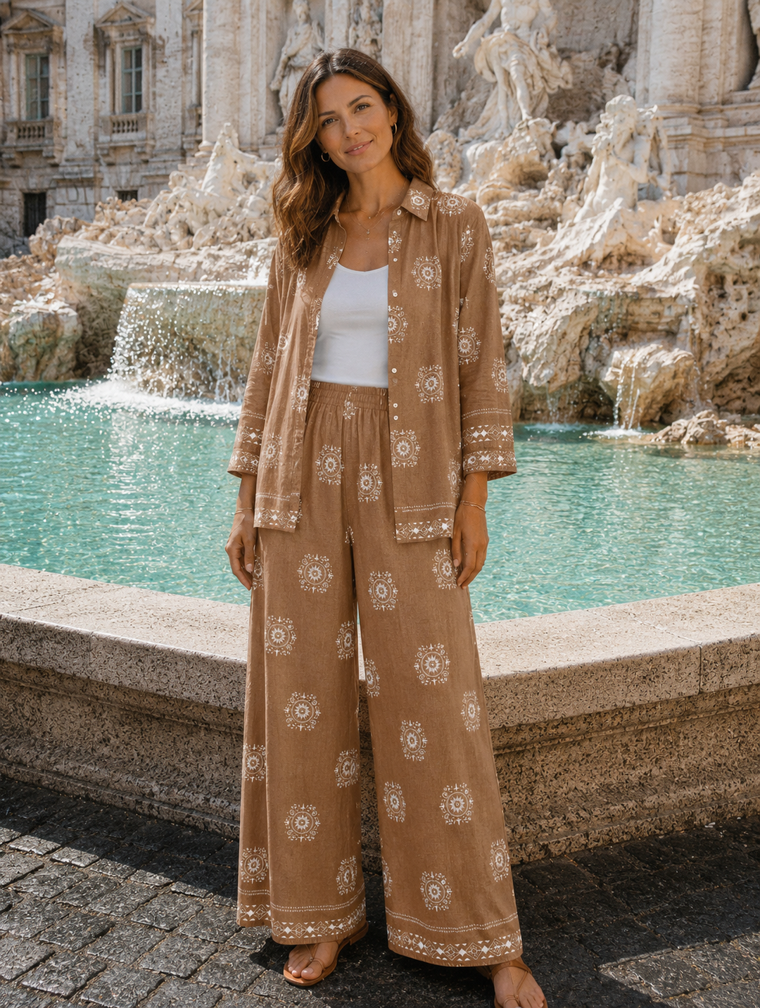 Bromley Co-ord Two Piece Set - (choose your Size) - Mocha