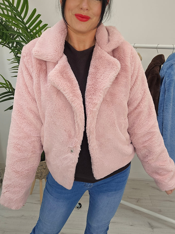 Oslo Faux Fur Short Jacket - (choose your Colour)