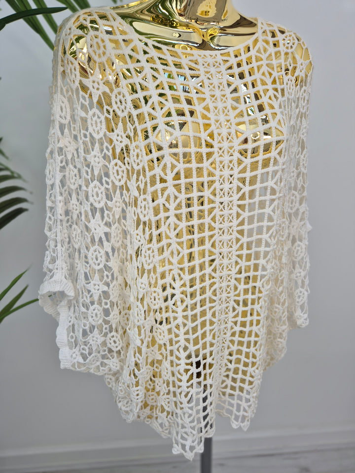 Carla Crochet Top - (choose your Colour) - (One Size/Curvy)