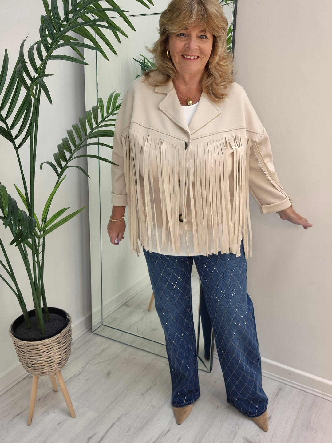 Dallas Diamante/Crystal Jeans - Stonewashed (choose your Size)